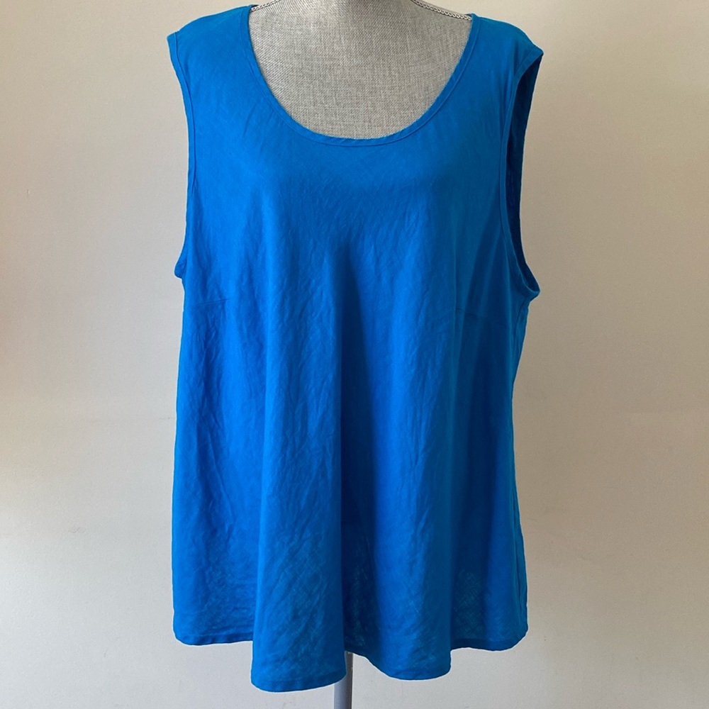 Flax Women's Blue Tank Top